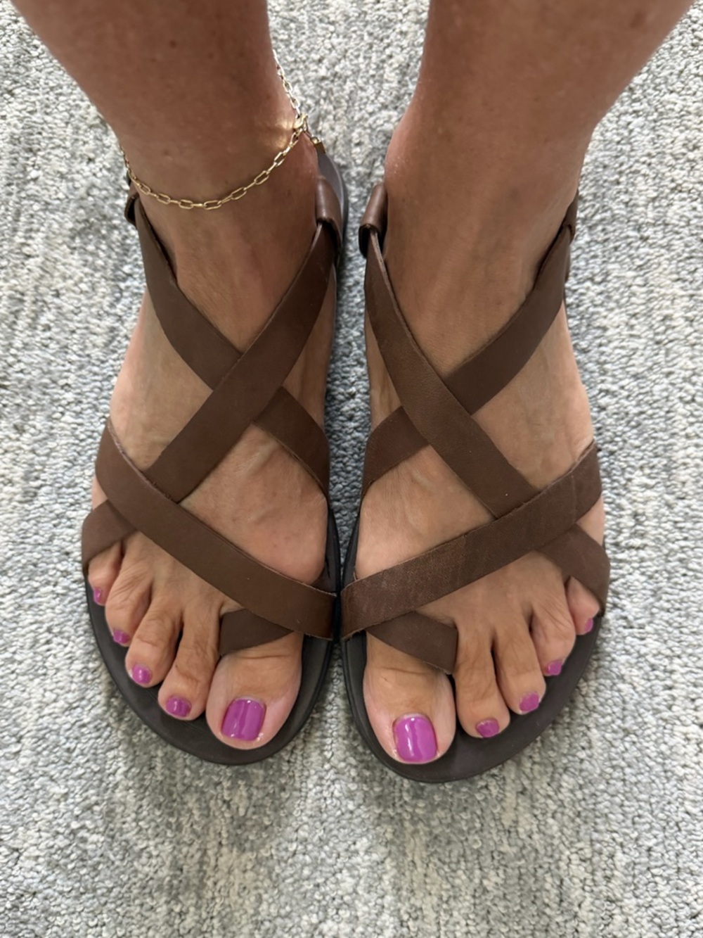 OluKai Upena Women’s Leather Sandals in Kona Brown - Picture 4 of 7